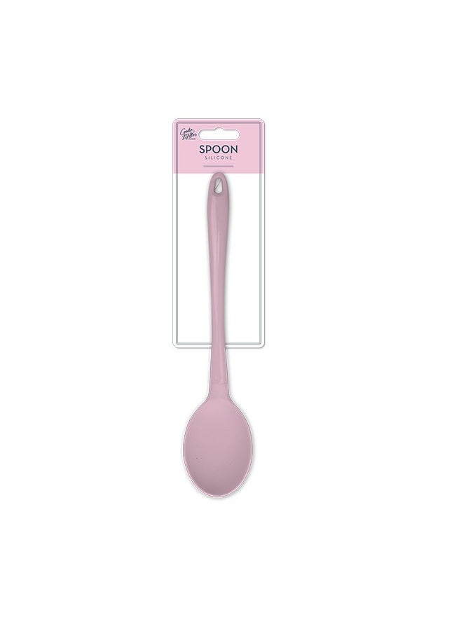 Cooke & Miller Pastel Silicone Solid Spoon: Heat Resistant, Flexible, Non-Stick, Easy to Clean, Dishwasher Safe, Comfortable Grip, Stylish, Versatile  - Image 5