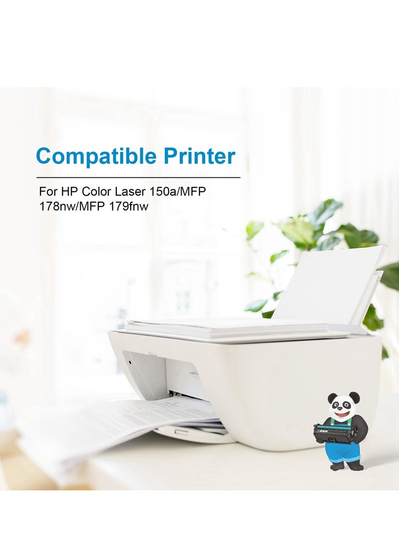 استا حبر ASTA 117A W2072A 178nw 179fnw متوافق مع طابعة الليزر الملونة 150a W 2072 117 A 178 179 150 nw fnw Yellow Y خرطوشة حبر Laserjet pr Office مستهلكة بديلة عالية الإنتاجية متميزة - Image 3