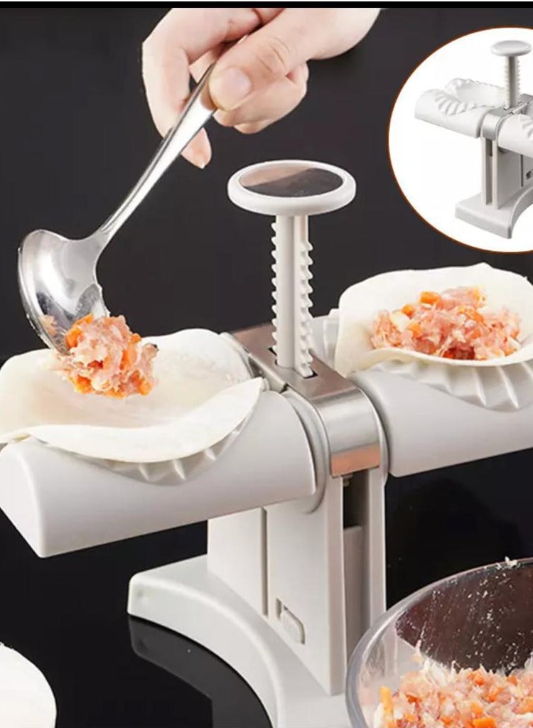 Plastic foldable samosa maker  2 pieces  with a spreader - Image 1