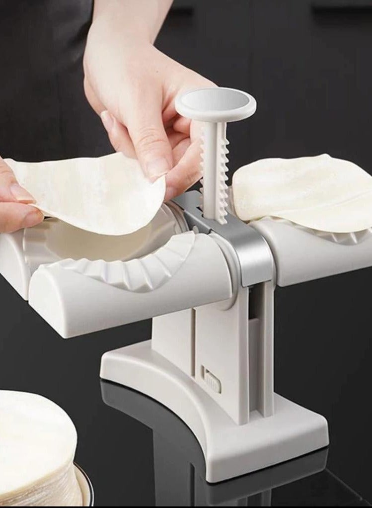 Plastic foldable samosa maker  2 pieces  with a spreader - Image 2