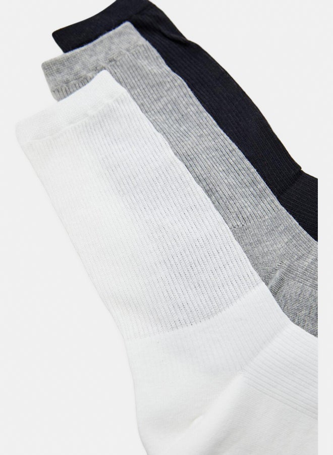 FOREVER 21 Ribbed Crew Socks Set - 3 pack  - Image 4