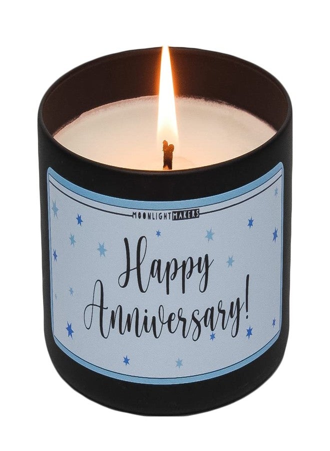 Moonlight Makers Happy Anniversary Caribbean Teakwood Scented Candle - Handmade Natural Soy Candle Wax, 25 Hour Burn Time, for Women, Unique Housewarming Gifts, Room Decor - 8oz Tin - Image 1