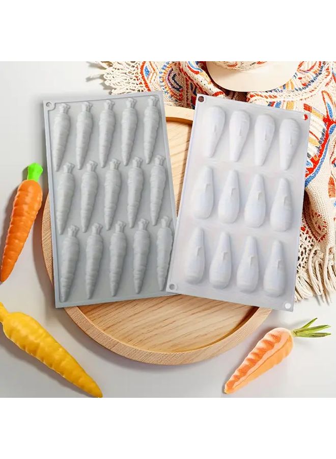 15 Pcs Carrot Silicone Mold Set Non-Stick Oven Bakeware - Image 5