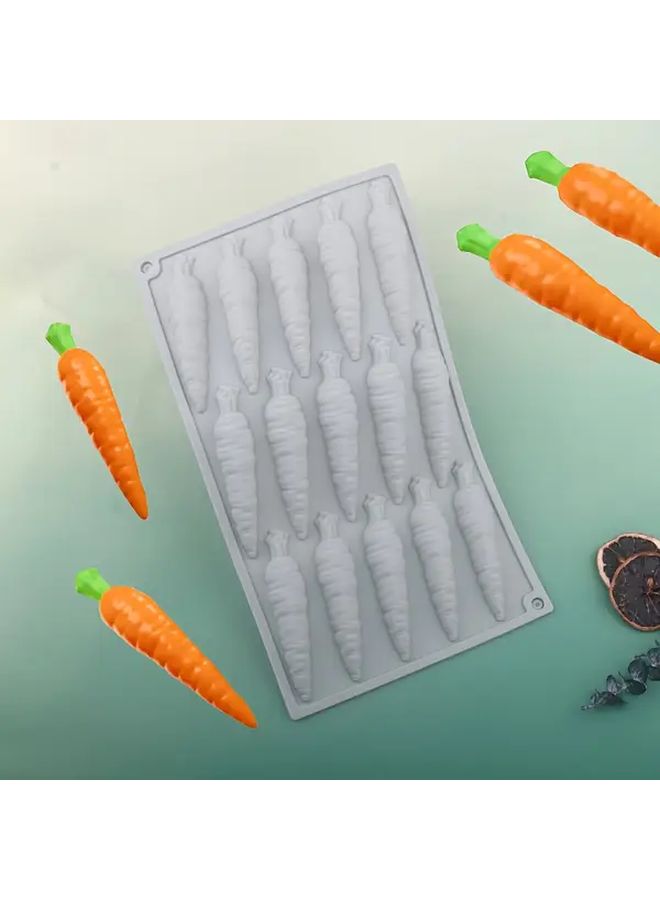 15 Pcs Carrot Silicone Mold Set Non-Stick Oven Bakeware - Image 2