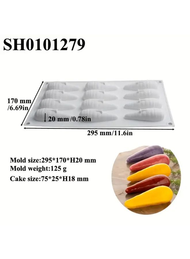 15 Pcs Carrot Silicone Mold Set Non-Stick Oven Bakeware - Image 4