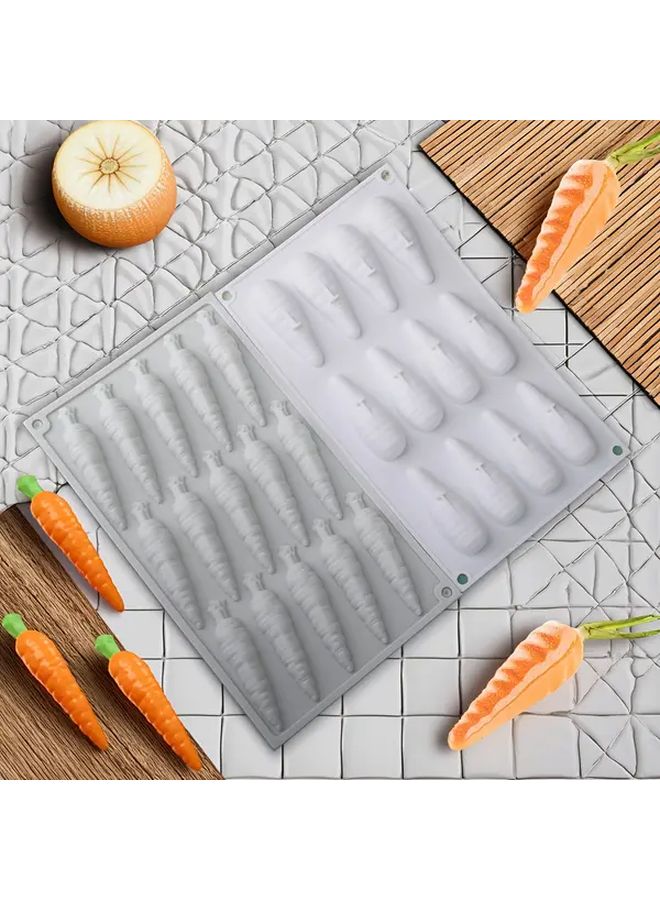 15 Pcs Carrot Silicone Mold Set Non-Stick Oven Bakeware - Image 1