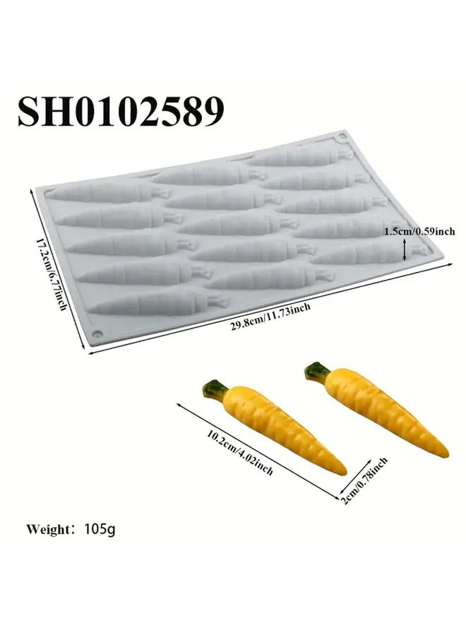 15 Pcs Carrot Silicone Mold Set Non-Stick Oven Bakeware - Image 3