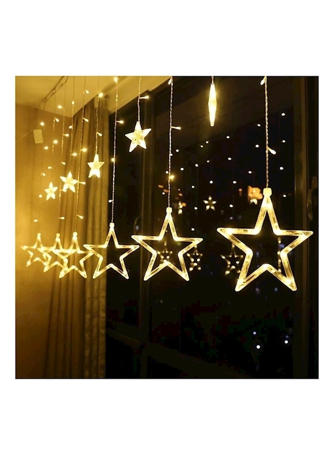 Led String Five Pointed Star Shape Curtain Ramadan Light White - Image 2
