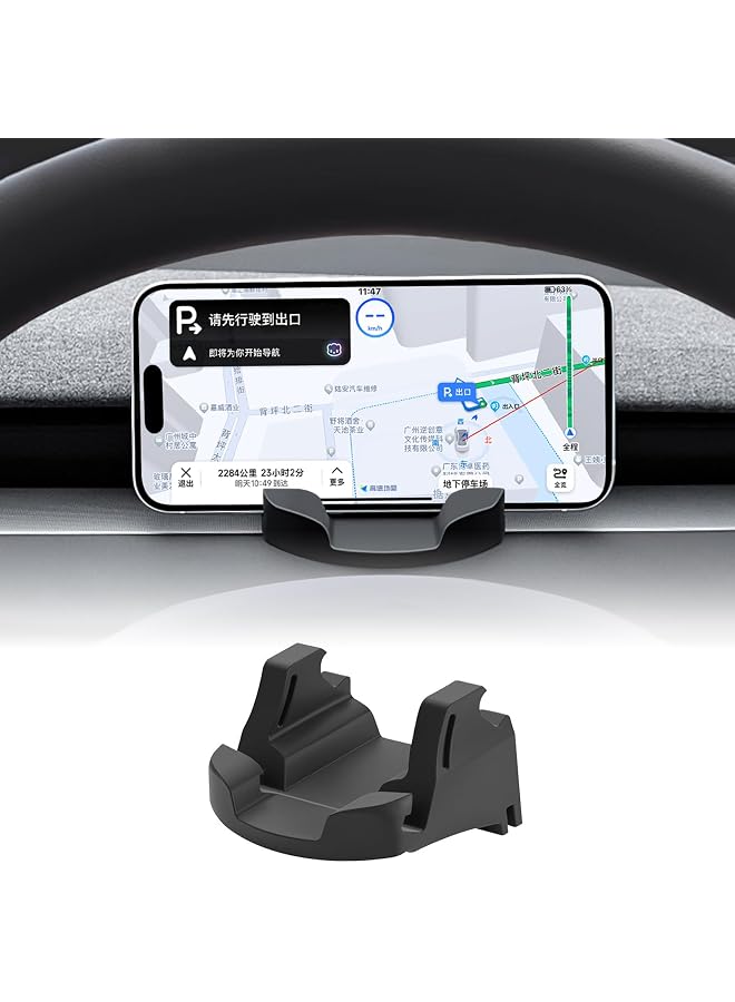 S-TOP Dashboard Phone Mount for Tesla Model 3 Y Car Cell Phone Holder Silicone Non-Slip Phone Stand Compatible with All Smartphones (for 24-25 Model 3 Highland & 25 Model Y Juniper) - Image 1