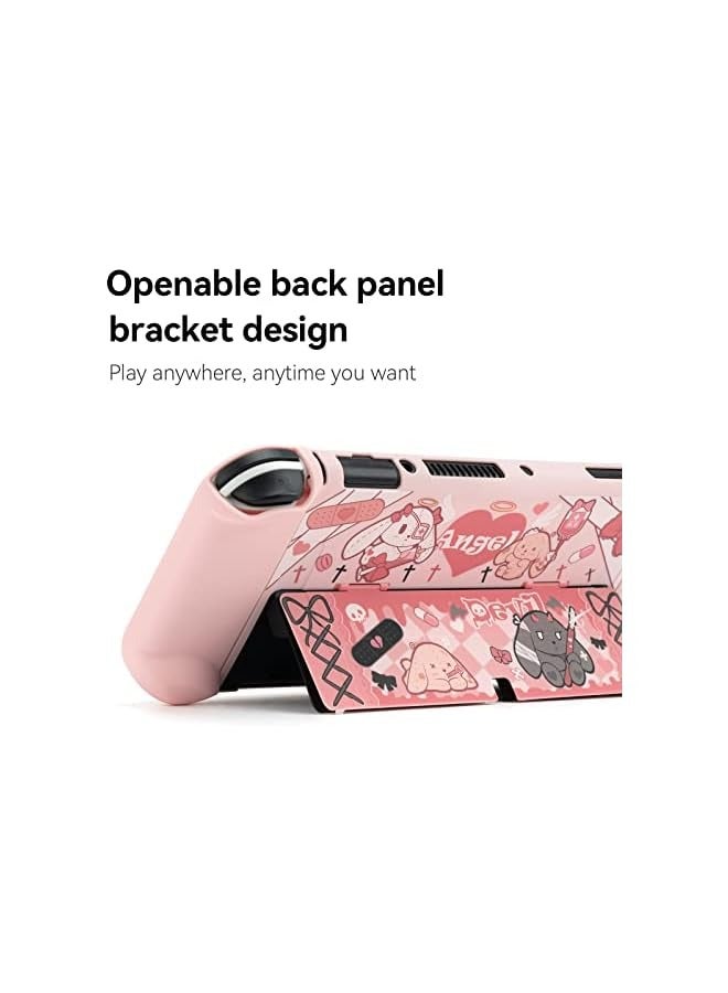 بروماس حافظة حماية نحيفة متوافقة مع نينتندو سويتش OLED وJoy-Con - ممتصة للصدمات ومضادة للخدش - أرنب - Image 4