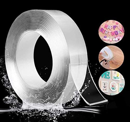 IONIX SKADIOO Double Sided Tape - 1 MM Thickness, 1 Meter Length - Heavy Duty Transparent Nano Adhesive Tape for Walls, Crafts, and More - Image 1