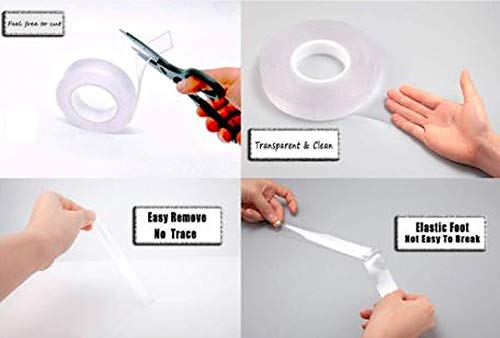 IONIX SKADIOO Double Sided Tape - 1 MM Thickness, 1 Meter Length - Heavy Duty Transparent Nano Adhesive Tape for Walls, Crafts, and More - Image 2
