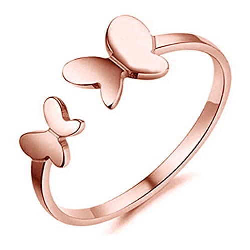 Okos Rose Gold Plated CZ Jewellery Combo of 4 Designer Finger Rings Adorned With White CZ Stones for Girls and Women CO1000427 - Image 4