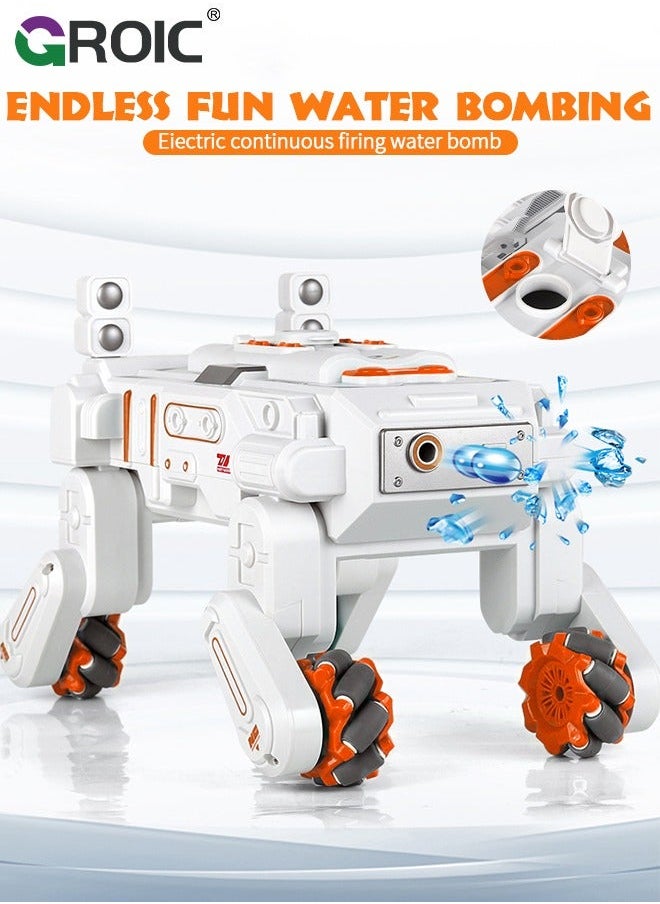 GROIC - RC Tank Car Shooting Water Bullets, Remote Control Stunt Vehicle Robot Dog Mechanical, That Shoots Gesture 360° All Terrain Bullets - Image 1