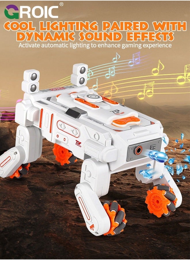 GROIC - RC Tank Car Shooting Water Bullets, Remote Control Stunt Vehicle Robot Dog Mechanical, That Shoots Gesture 360° All Terrain Bullets - Image 1