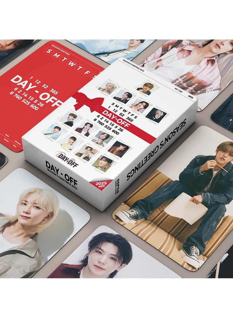 55Pcs SEVENTEEN DAY-OFF LOMO Cards 2025 SEASON'S GREETINGS  ALbum PhotoCards K-pop SEV Collectors Poster - Image 1