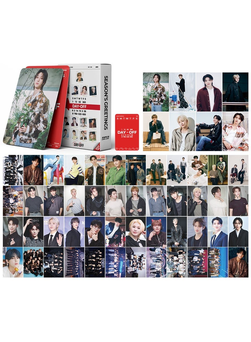 55Pcs SEVENTEEN DAY-OFF LOMO Cards 2025 SEASON'S GREETINGS  ALbum PhotoCards K-pop SEV Collectors Poster - Image 2