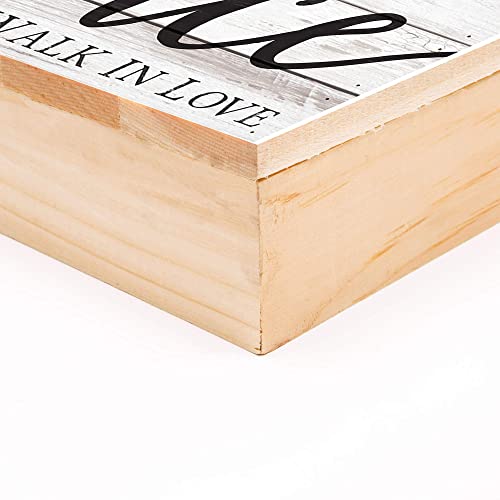 P. Graham Dunn Live by Faith Grace Love Whitewash 12 x 4.5 Solid Wood Boxed Pallet Plaque Sign - Image 5