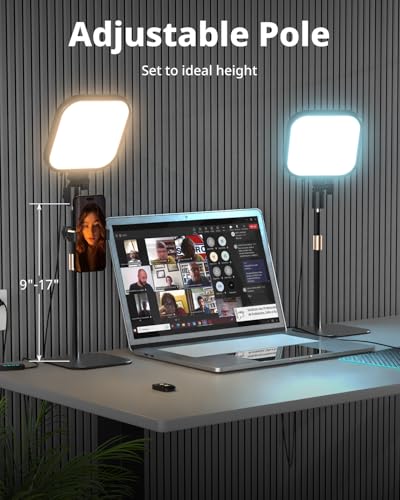 UBeesize Zoom Lighting for Computer, Video Conference Lighting for Video Calls, Desk Light with Stand and Phone Holder for Webcam, Home Office, Podcast, Online Meetings, Live Streaming - Image 5