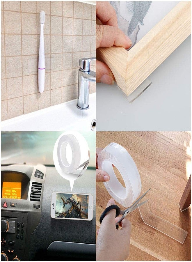 SKYLIT Grip Tape Universal Sticker The Best Tape Indoor Outdoor, Feel Free to Remove, Washable, Reusable Silicone Anti-Slip Strong Adhesive Multi-Functional Sticky Strips Gel Tape, Transparent (3mm) - Image 5