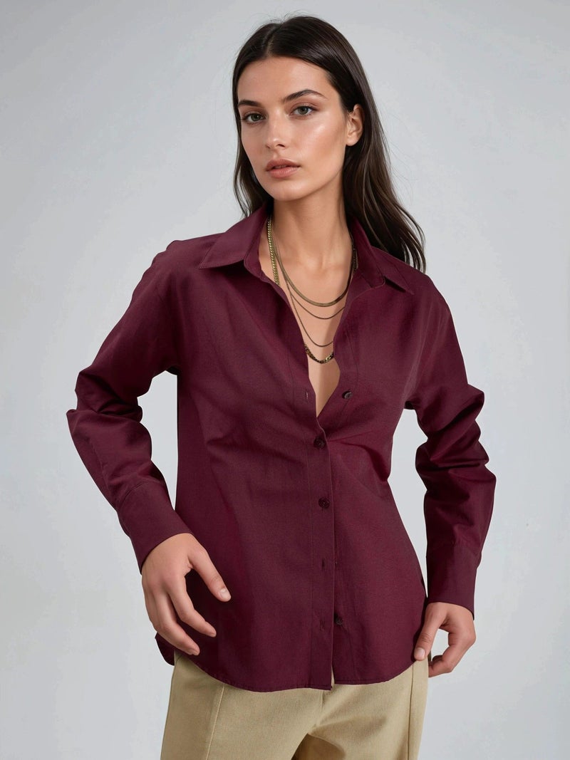 BUSEM Button-Up Relaxed Fit Shirt - Image 4