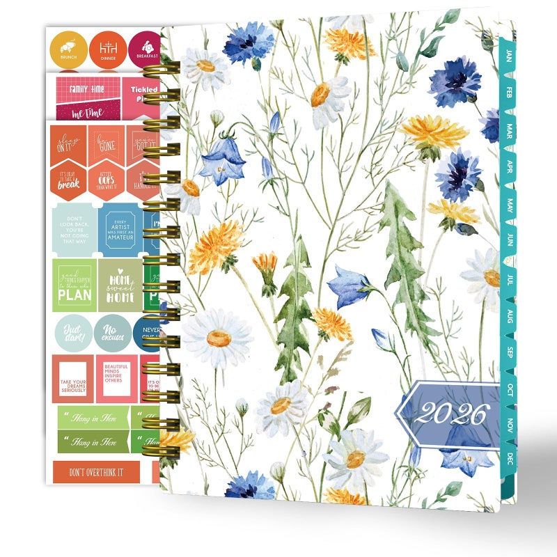 Ymumuda 2026 Planner, Daily Weekly Monthly Planner, 2026 Calendar Planner (Jan 2026 - Dec 2026), 8.4" x 6.3", Teacher School Student Work Agenda with Tabs, Ideal for School Office Supplies - Image 1