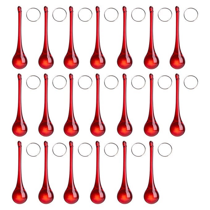 20PCS 3INCH CRYSTAL TEARDROP CHANDELIER PENDANT PARTS WEDDING PARTY CHRISTMAS TREE DECORATIONS ORNAMENTS