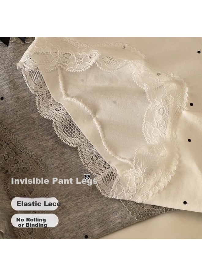 Madallo Modaier Women's Underwear, Pure Cotton Antibacterial French Lace Panties For Girls, Mid-rise Breathable Triangle Briefs, Size M - Image 5