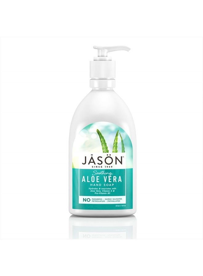 Jason Jason Hand Soap, Soothing Aloe Vera, 16 Oz  - Image 1