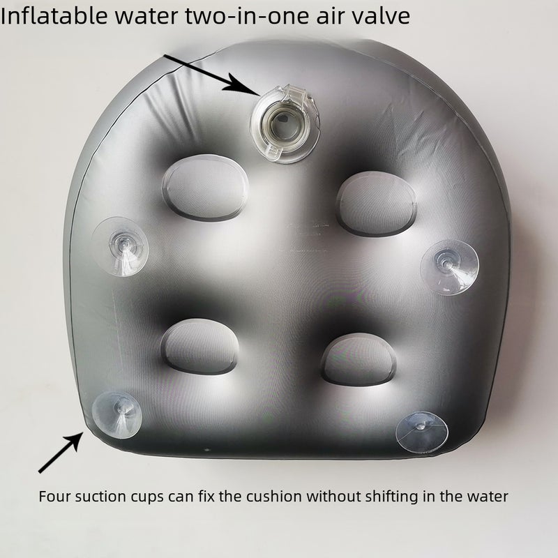 Spot Wholesale Adult Spa Inflatable Cushion Chair Back with Suction Cup Buttocks Cushion Inflatable Cushion Cross-Border Sales(Mesh Blue, 47*37*15cm) - Image 5
