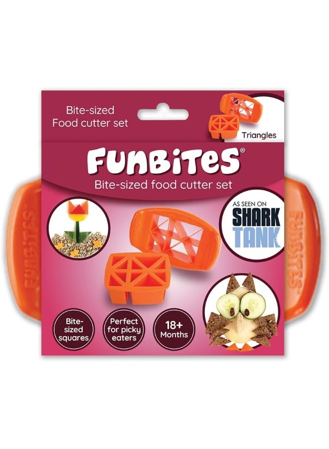 FunBites (orange) - Triangles - Cuts kids' food into fun-shaped bite-sized pieces - Image 1