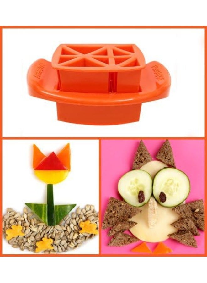 FunBites (orange) - Triangles - Cuts kids' food into fun-shaped bite-sized pieces - Image 2