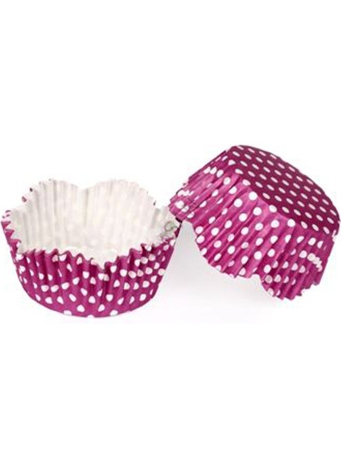 Eminönü Toptancı - Eminönü Wholesaler Cake Mold Pet Capsule 65 * 38 mm Paper Cupcake Paper - 100 Pieces Polka Dot Purple - Image 1
