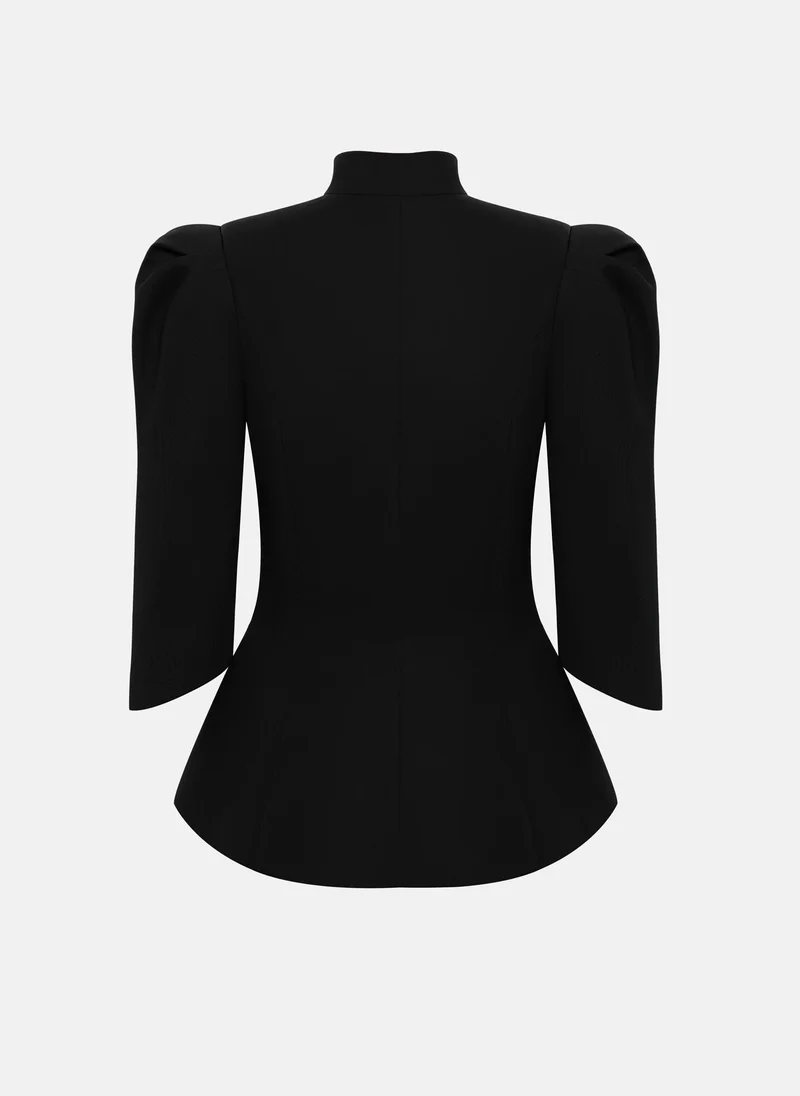 Lichi  Single-breasted jacket with a teardrop neckline and cropped sleeves for Women | Best Price UAE