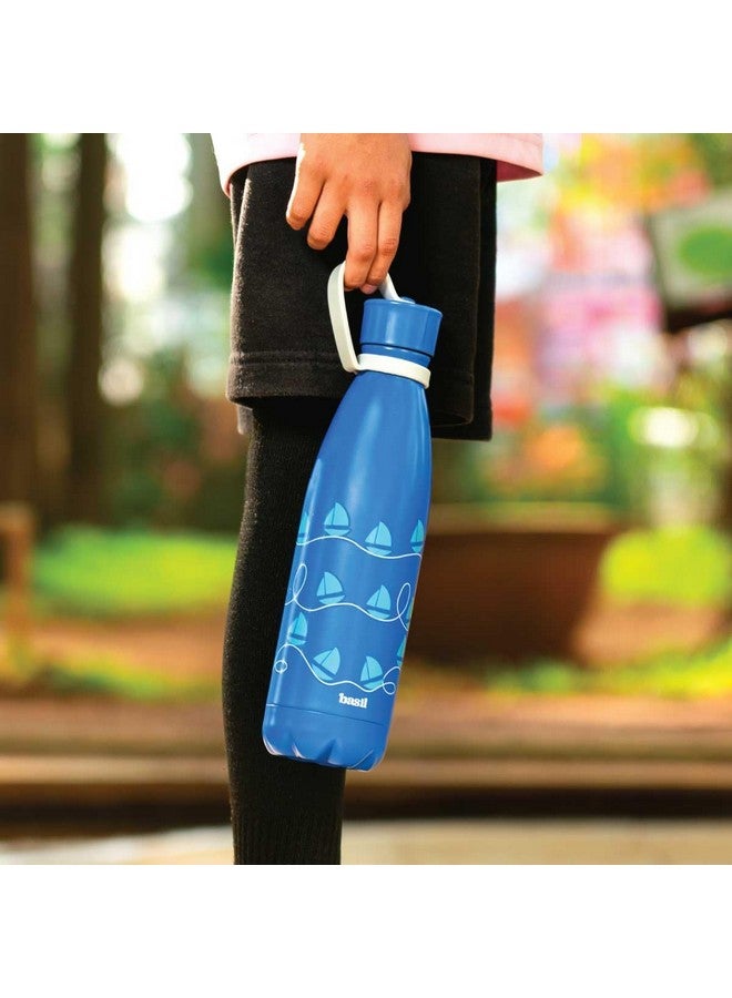Basil Stainless Steel Water Bottle for Kids, 500 ml | Thermo Steel 24 Hour Cold and 12 Hour Hot | for Boys & Girls - School and Outdoor, Blue Boat - Image 2