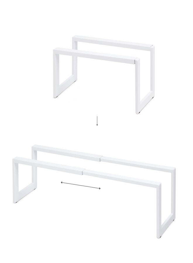 QUALIAZERO Expandable Shoe Rack Organizer for Closets, Entryways, Hallways, Bedrooms, Living Rooms, Kitchens, Bathrooms, Laundry Rooms (SATIN SNOW, 1 PACK) - Image 3