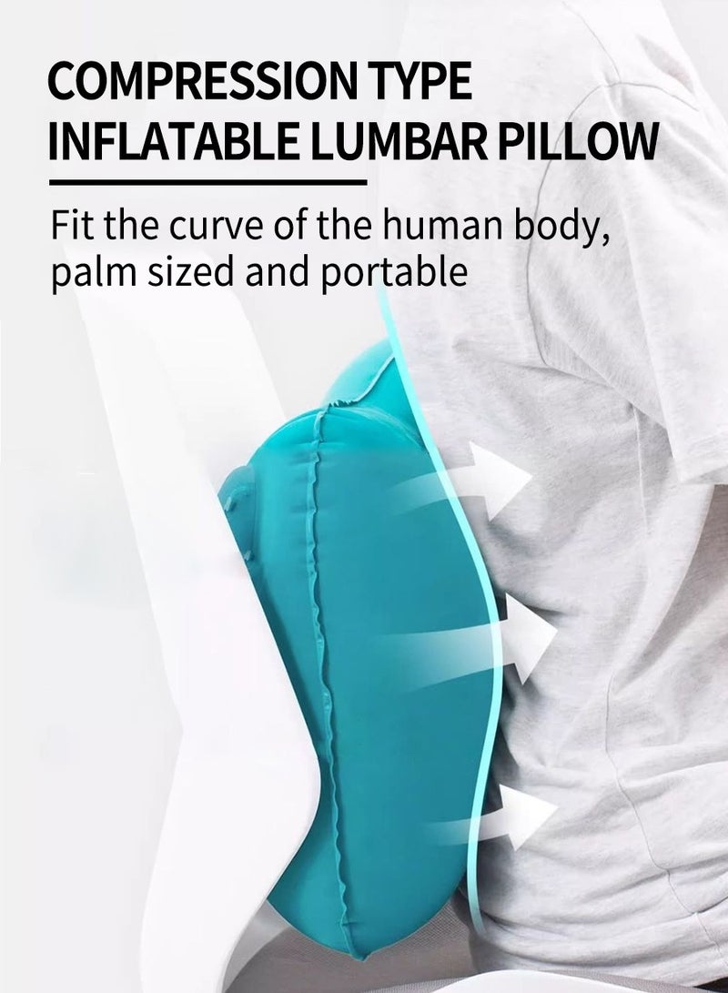 Beirui Inflatable Head and Lumbar Pillow, Soft Folding Pillow, Inflatable Travel Pillow with Built-in Pump, Head Support Pillow for Sleeping and Resting on Planes, Trains, Offices, Camping, Traveling  - Image 5