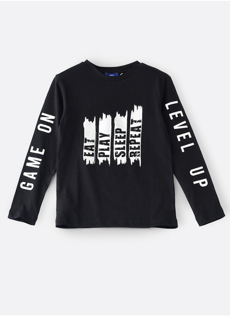 JAM Knit full slv t-shirt with print  - Image 1