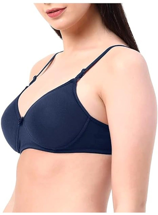 Love Bell Love Bell Women's Everyday Padded Bra Full Coverage Premium Cotton Lovebell Woman Wirefree T-shirt Bra - Image 2