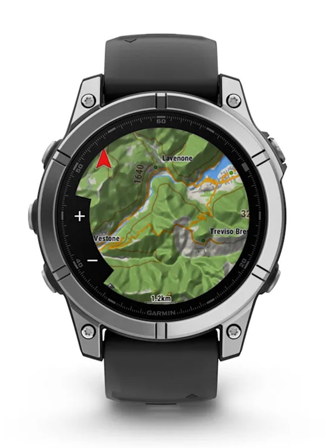 جارمين Fenix ​​E - 47 ملم - عمر بطارية يصل إلى 16 يومًا - شاشة Amoled مقاس 1.3 بوصة، مقاومة للخدش، زجاج Corning® Gorilla®، مراقب معدل ضربات القلب، مراقب الضغط طوال اليوم، ميزات GPS المتقدمة، نظام GNSS المدمج وتطبيق رياضي، iOS و متوافق مع أندرويد - Image 3