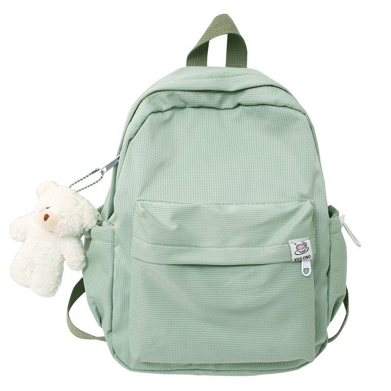 2023 Candy Color Fresh Student Backpack Green 