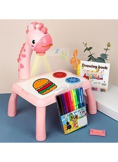 Generic Kids Drawing Projector Table Giraffe with Light Music Smart Projector Sketcher Desk Learning Projection Painting Machine  - Image 2