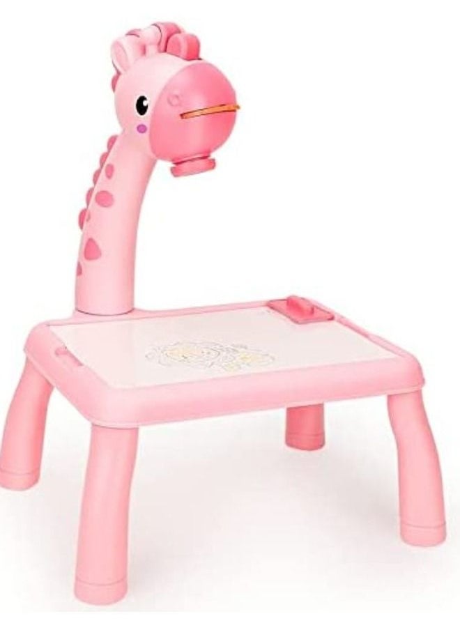 Generic - Kids Drawing Projector Table Giraffe with Light Music Smart Projector Sketcher Desk Learning Projection Painting Machine - Image 1