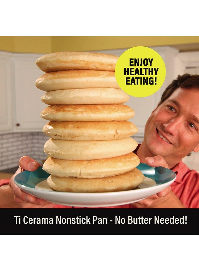 جوثام ستيل مقلاة غوثام ستيل مزدوجة الجوانب، مثالية لتحضير الفطائر - صينية فطائر سيراميكية غير لاصقة من النحاس سهلة التقليب، مثالية لتحضير الفطائر الرقيقة، وتحضير الأومليت، والفريتاتا، وغيرها الكثير! آمنة للاستخدام في غسالة الأطباق. - Image 2