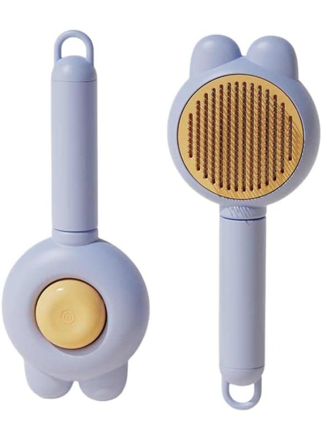 Queens Gentle Stainless Steel Hair Brush - Perfect for Detangling and Promoting Healthy Fur in Pets (Purple) - Image 1