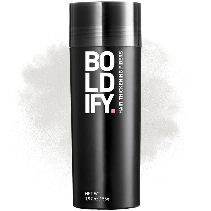 BOLDIFY Hair Fibers (56g) - Fill In Thinning and Fine Hair for an Instantly Fuller, Thicker Look - 14 Shades for Women & Men - White - Image 1