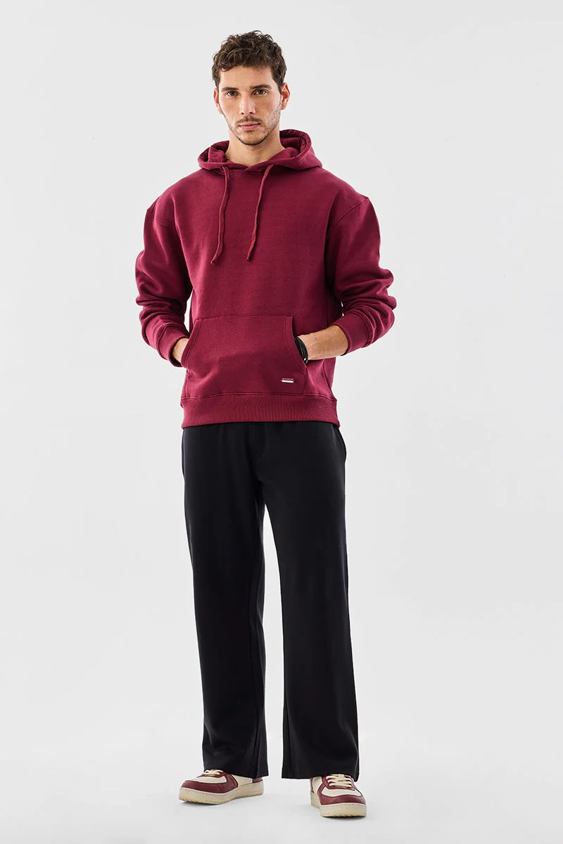 سنيتش Black Solid Loose Fit Casual Trousers