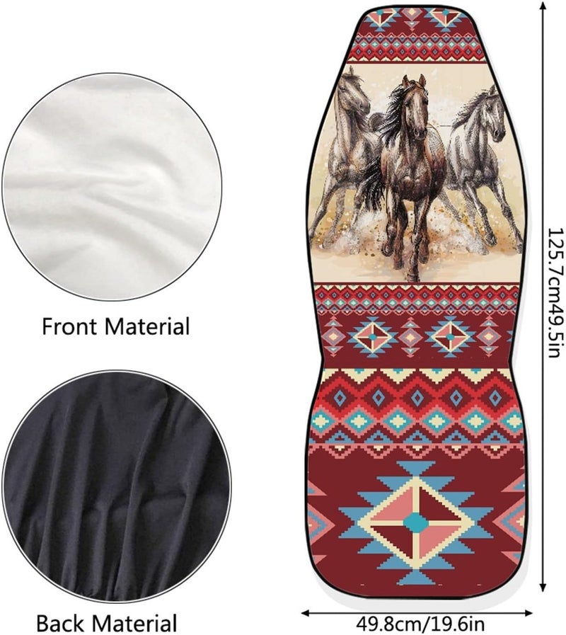 LedBack Native Tribal Horse Print Seat Covers - Image 5