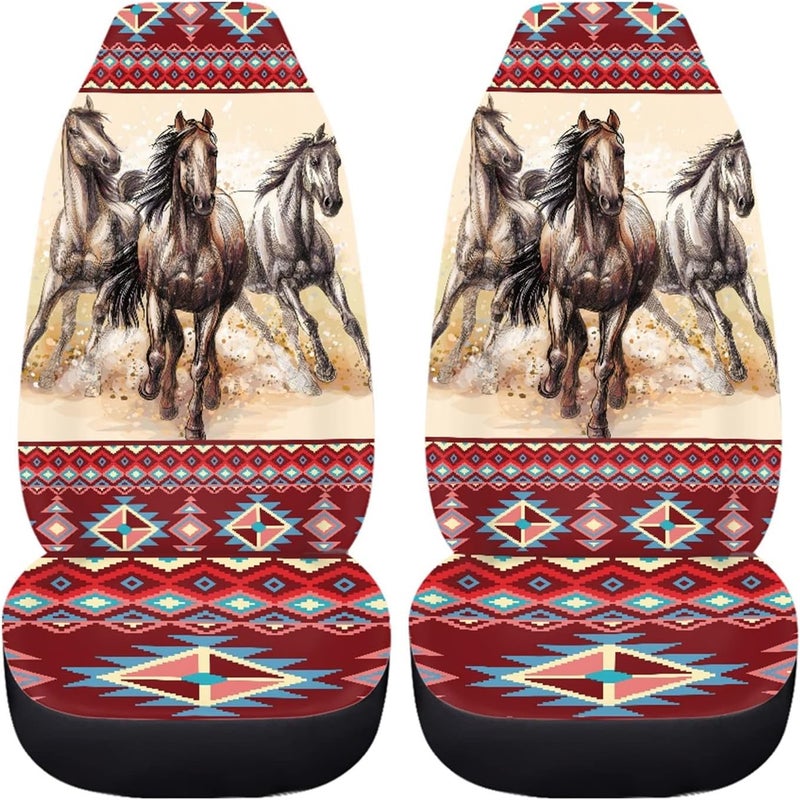 LedBack Native Tribal Horse Print Seat Covers - Image 3
