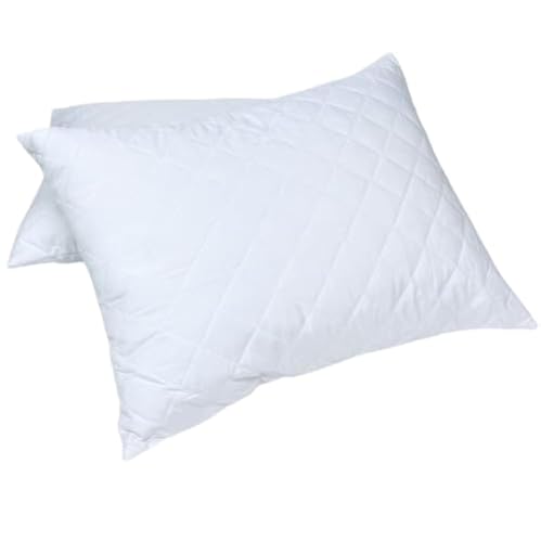 AMALGAMNATION Soft Touch Quilted Pillow Cover Set of 2 King with Real Thread Stitching